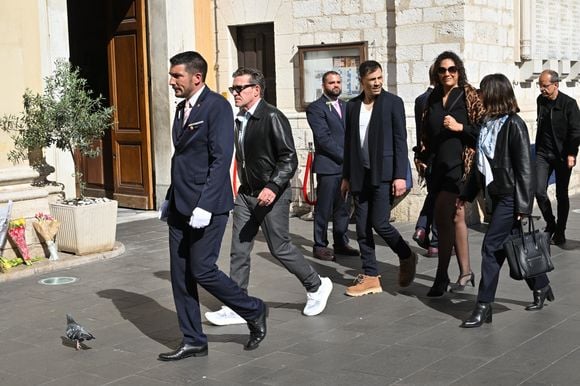 Steevy Boulay, Benjamin Castaldi, Julie Mercy, Alexia Laroche-Joubert - Obsèques de Loana Petrucciani dans la cathédrale Sainte-Réparate à Nice le 10 avril 2026. L'ancienne star de téléréalité a été retrouvée morte dans son appartement niçois par les autorités, le 25 mars dernier.
Bruno Bebert / Bestimage