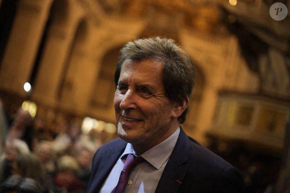 Le président du Stade Français et vice-président de la Fondation Bardot, Max Guazzini, lors de la messe à la mémoire de l'actrice française Brigitte Bardot à l'église Saint-Roch à Paris, le 28 janvier 2026. Photo by Nasser Berzane/ABACAPRESS.COM