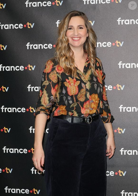 Marie Portolano - Photocall à l'occasion des 40 ans de l'émission "Télématin" au siège de France Télévisions à Paris le 6 février 2025. © Coadic Guirec/Bestimage