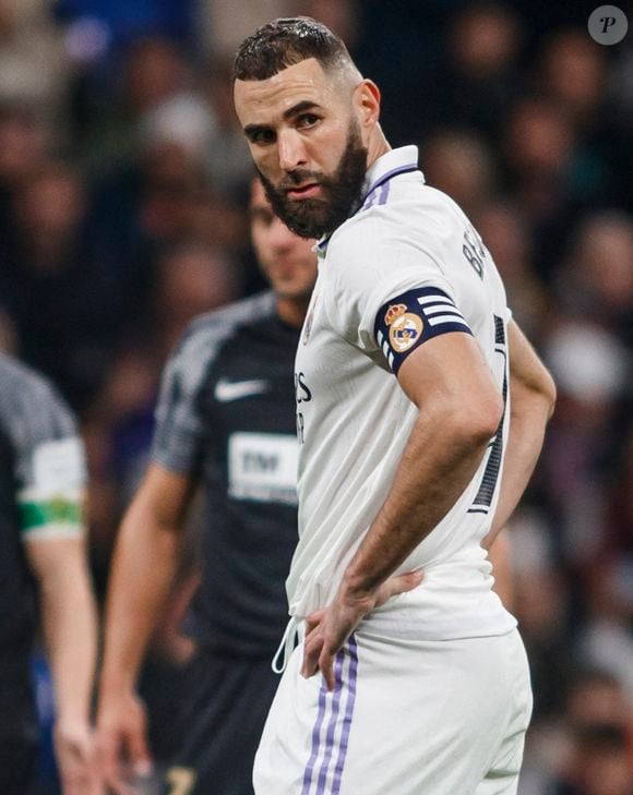 Karim Benzema a inscrit deux penaltys contre Elche (4-0), ses 229ème et 230ème buts en Liga avec le Real Madrid le 15 février 2023. (Credit Image: © Maria De Gracia/DAX via ZUMA Press Wire)