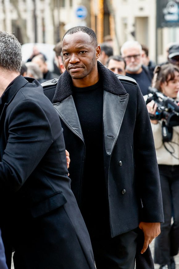 Steve Mandanda - Arrivées à la cérémonie religieuse en hommage à Rolland Courbis dans l'église de la Madeleine à Paris, France, le 14 janvier 2026. © Jacovides-Moreau/Bestimage