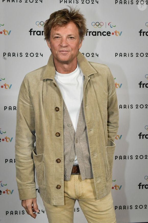 Le journaliste français Laurent Delahousse pose pour un photocall avant la conférence de presse "Paris 2024" de France Télévision à Paris le 11 juin 2024. Photo par Firas Abdullah/ABACAPRESS.COM