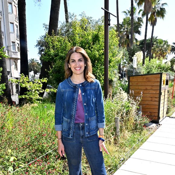 Sonia Mabrouk durant la 27ème  édition du Festival du Livre de Nice, installé sur le jardin Albert 1er, du 3 au 5 juin 2023. © Bruno Bebert / Bestimage