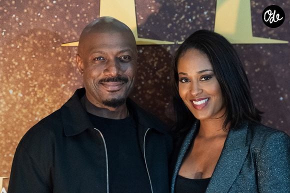 Harry Roselmack et Jennifer Galap assistent à la projection spéciale de « Gladiator II » au Pathé Palace à Paris, en France, le 10 novembre 2024. Photo : Aurore Maréchal/ABACAPRESS.COM