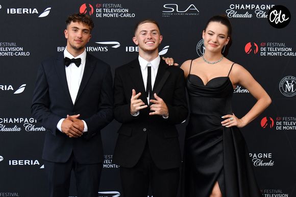 Inoxtag, Michou et Elsa Bois au photocall de la cérémonie d'ouverture de la 61ème édition du Festival de Télévision de Monte-Carlo au Grimaldi Forum, à Monaco, le 17 juin 2022. © Bruno Bebert/Bestimage