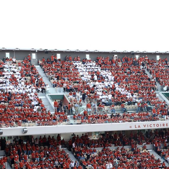 Hommage à Rafael Nadal et à ses 14 victoires sur la terre battue de Roland Garros lors des Internationaux de France de Tennis de Roland Garros 2025 - Jour 01 à Paris le 25 Mai 2025. 

© Bertrand Rindoff / Bestimage