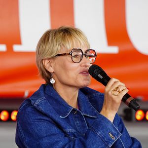 Carte Blanche à Judith Godrèche lors de la "Fête de L'Humanité 2024" sur l'ex-base aérienne 217 au Plessis-Pâté, le 14 septembre 2024.
© Anne-Sophie Guebey/Bestimage Judith Godrèche