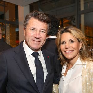 Exclusif - Christian Estrosi et sa femme Laura Tenoudji - Soirée du 6ème Gala caritatif de l'Institut Rafaël  et de la Zag Foundation, dédié à l'accompagnement des enfants en santé intégrative au Pavillon Gabriel à Paris le 12 novembre 2024. © Erez Lichtfeld/Bestimage
