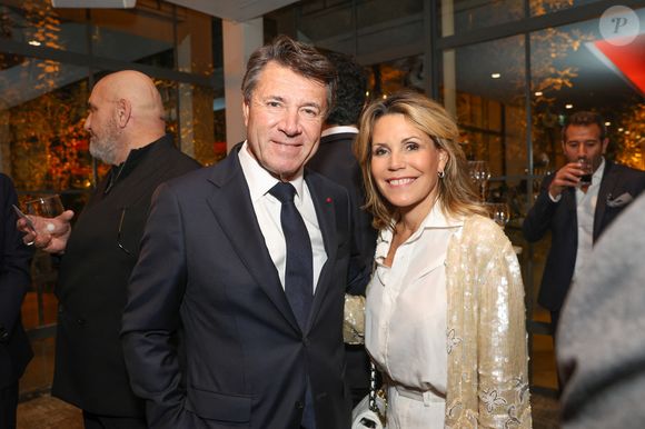 Exclusif - Christian Estrosi et sa femme Laura Tenoudji - Soirée du 6ème Gala caritatif de l'Institut Rafaël  et de la Zag Foundation, dédié à l'accompagnement des enfants en santé intégrative au Pavillon Gabriel à Paris le 12 novembre 2024. © Erez Lichtfeld/Bestimage