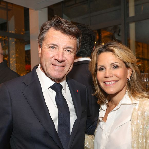 Exclusif - Christian Estrosi et sa femme Laura Tenoudji - Soirée du 6ème Gala caritatif de l'Institut Rafaël  et de la Zag Foundation, dédié à l'accompagnement des enfants en santé intégrative au Pavillon Gabriel à Paris le 12 novembre 2024. © Erez Lichtfeld/Bestimage