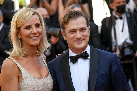 Laurence Ferrari, Renaud Capucon assistant à la première du film Benedetta lors du 74e Festival de Cannes à Cannes, France, le 9 juillet 2021. Photo by Julien Reynaud/APS-Medias/ABACAPRESS.COM