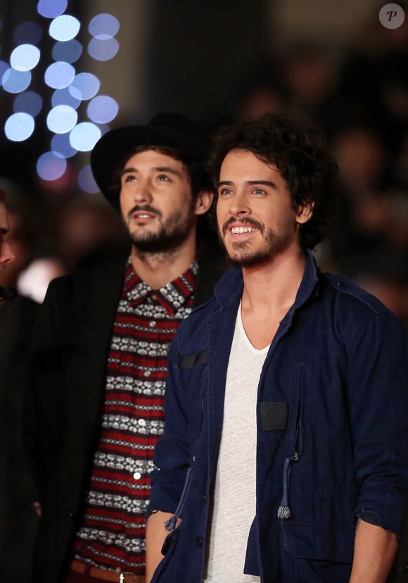 Jérémy Frérot et Flo Delavega à la 16ème édition des NRJ Music Awards à Cannes, le 13 décembre 2014.

Photo : Dominique Jacovides / Bestimage