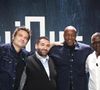 Exclusif - Matthieu Chedid, Mouloud Achour, Oxmo Puccino, Dan de Ticaret, sur le plateau lors de l'enregistrement de l'émission "Clique"  sur Canal +, le 18 novembre 2025. 

Photo : Jack Tribeca / Bestimage