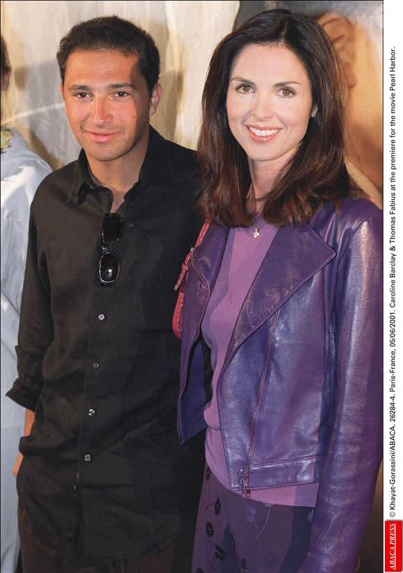 Caroline Barclay et Thomas Fabius à la première du film "Pearl Harbor" à Paris le 5 juin 2001. © Khayat-Gorassini/ABACA