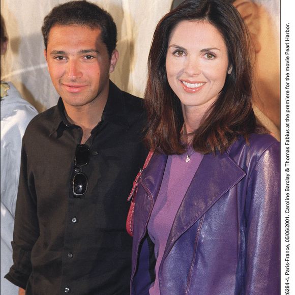Caroline Barclay et Thomas Fabius à la première du film "Pearl Harbor" à Paris le 5 juin 2001. © Khayat-Gorassini/ABACA