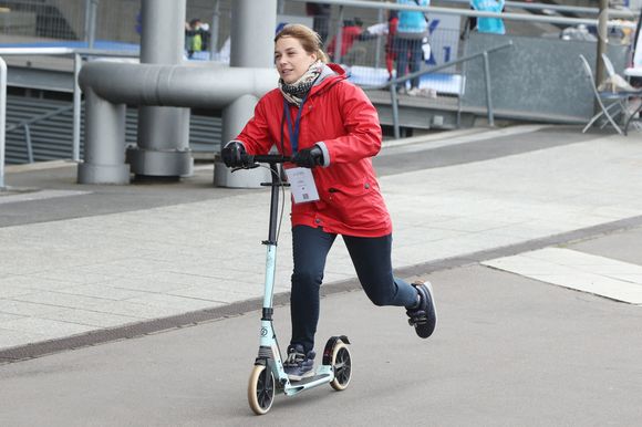 Nathalie Pechalat assiste à 'La Journée Evasion' par l'association Premiers de Cordee, qui se tient au Stade de France, à St-Denis près de Paris, France, le 24 avril 2024. Photo by Jerome Dominé/ABACAPRESS.COM