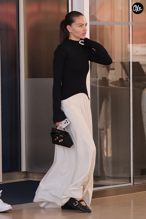 Thylane Blondeau à son arrivée à l'hôtel Martinez, en marge du 79e Festival de Cannes, à Cannes. © Backgrid UK/ Bestimage