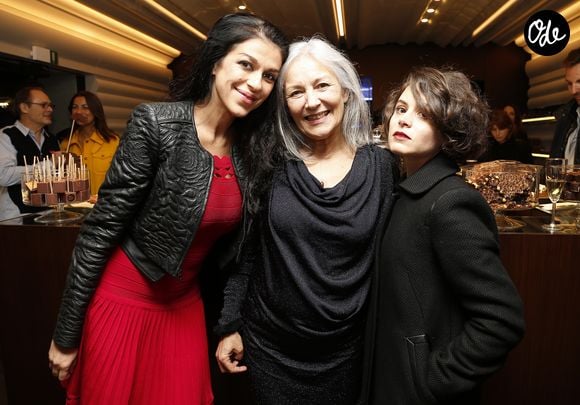 Exclusif - Jovanka Sopalovic, Niseema Theillaud et Maud Forget - Inauguration de la nouvelle chocolaterie Jean-Paul Hévin à Paris, le 27 novembre 2014. Photo : Marc Ausset Lacroix / Bestimage