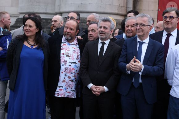 Les Chefs Gilles Goujon -3 étoiles Michelin, Bernard Pacaud- 3 étoiles Michelin, Emmanuel Denis Maire de Tours, Georges Blanc, 3 étoiles Michelin et François Bonneau Président de la Région Centre Val de Loire - Cérémonie des remises des Etoiles Michelin à Tours. Soirée de Gala au Château de Chambord. Le 17 mars 2024
© Jean-Marc Lhomer / Bestimage