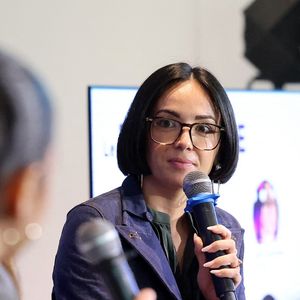 Agathe Auproux - G.Attal lance sa fondation "Faire Face", contre le harcèlement scolaire, au Philanthro-Lab à Paris, le 6 novembre 2024. 
© Dominique Jacovides / Bestimage