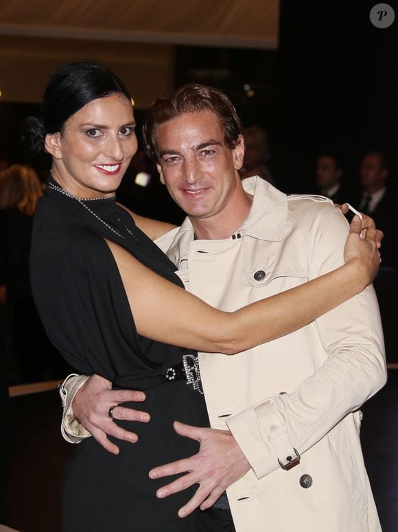 Ludovic Chancel ( fils de Sheila) et sa femme Sylvie Ortega Munos - Défilé du 21ème salon du chocolat à la porte de Versailles à Paris le 27 octobre 2015. © Denis Guignebourg / Bestimage