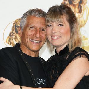 Nagui et sa femme Mélanie Page - 35ème cérémonie des Molières aux Folies Bergère à Paris le 6 mai 2024. © Coadic Guirec / Bestimage