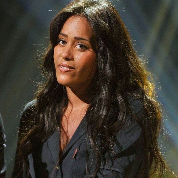 Exclusif - Jour 2 Scène - Amel Bent - Enregistrement de l'émission du "Sidaction 2014 : La télé chante contre le Sida" le 24 mars 2014 au théâtre Mogador à Paris, pour une diffusion le 5 avril 2014 en prime time sur France 2. Agence / Bestimage