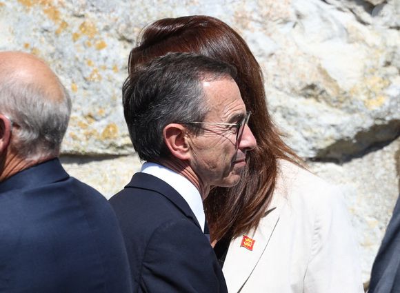 Bruno Retailleau, ministre de l'Intérieur, lors de la cérémonie funéraire de l’ancien président du groupe parlementaire Les Républicains (LR) à l’Assemblée nationale, Olivier Marleix, à l’église Saint-Cyr-Sainte-Julitte à Anet, en France, le 11 juillet 2025. Le député français Olivier Marleix est décédé le 7 juillet 2025 à l’âge de 54 ans.

Photo de Raphael Lafargue/ABACAPRESS.COM.