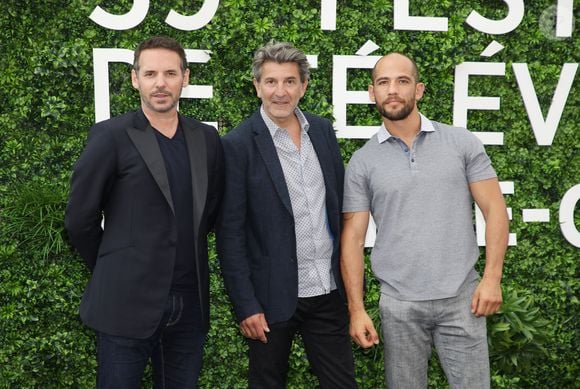 Jeremy Banster, Fred Bianconi et Moïse Santamaria au photocall de "Un si grand soleil" - Photocalls lors du 59ème festival de la Télévision de Monte-Carlo à Monaco, le 15 juin 2019. © Denis Guignebourg/Bestimage