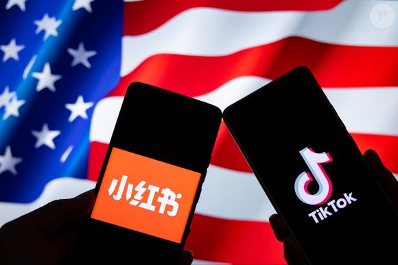 Illustrations interdiction TikTok aux Etats-Unis