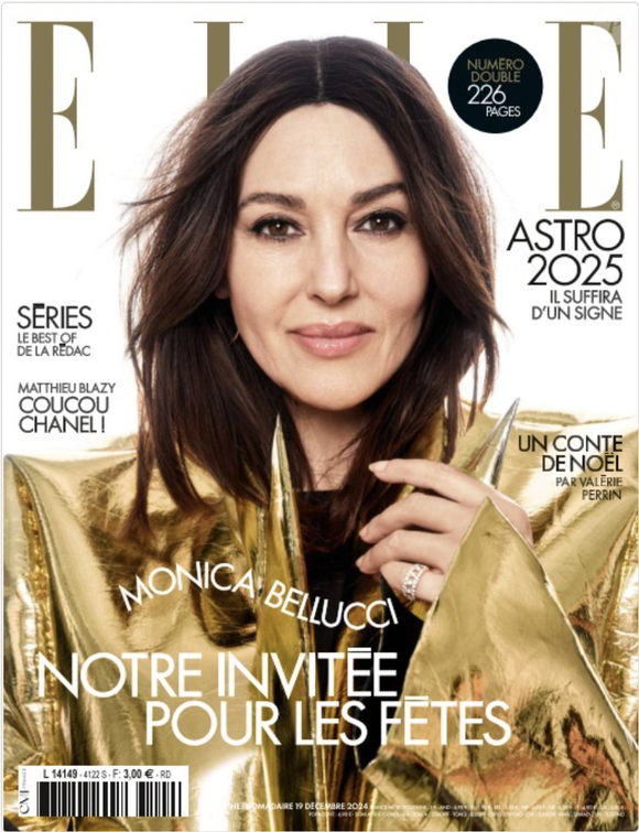 Monica Bellucci en couverture du magazine "Elle"