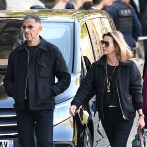 Roschdy Zem et sa compagne Sarah Poniatowski - Obsèques de Nathalie Baye en l'église Saint-Sulpice à Paris le 23 avril 2026. Clement Prioli / Bestimage