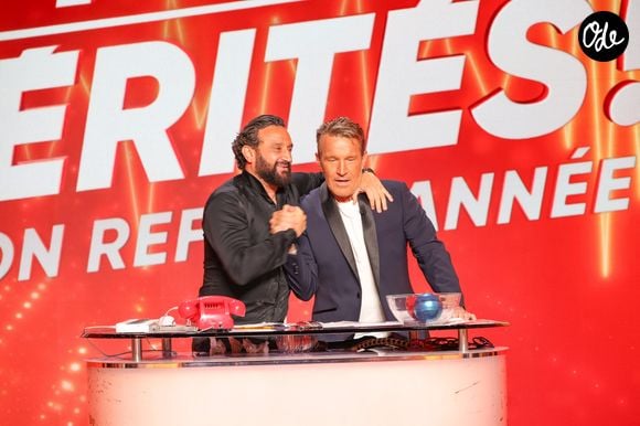 Exclusif - Cyril Hanouna, Benjamin Castaldi lors de l’émission "Prime des Vérités" présentée par C.Hanouna et diffusée en direct sur W9 - Paris le 10 juin 2026. © Jack Tribeca / Bestimage