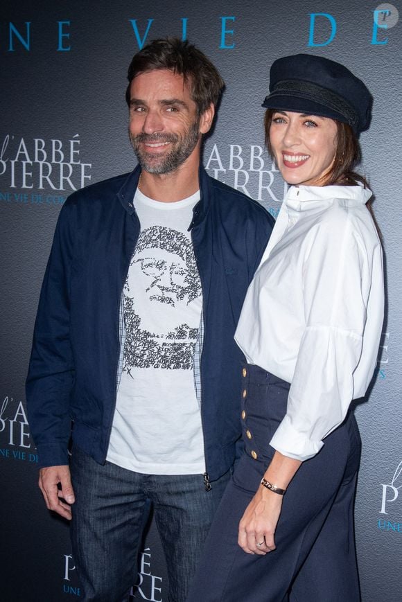 Arnaud Clement et Nolwenn Leroy assistent à l'avant-première de "L'Abbe Pierre, Une Vie De Combats" au cinéma UGC Normandie à Paris, France, le 10 octobre 2023. Photo par Aurore Marechal/ABACAPRESS.COM