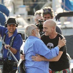 Exclusif - Gérard Jugnot, parrain du festival, Jean-Marc Barr - Les membres du jury du festival de Porquerolles embarquent pour l'île au port de Hyères le 15 juin 2023.
Luc Boutria / Nice Matin / Bestimage
