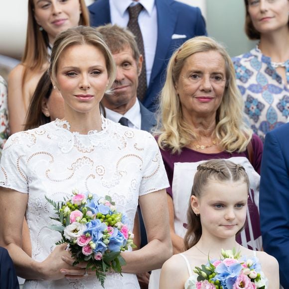 La princesse Charlène de Monaco avec ses enfants le prince Jacques de Monaco, marquis des Baux et la princesse Gabriella de Monaco, comtesse de Carladès au 'Pique-nique des Monégasques’, Monaco.6 septembre 2025 © Olivier Huitel/Pool Monaco/Bestimage