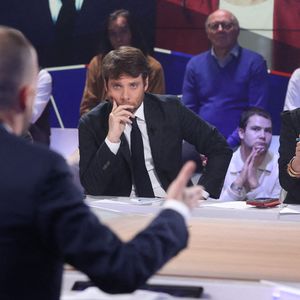 Benjamin Duhamel et Apolline de Malherbe sur BFM TV, le 4 décembre 2024. Photo by Jerome Dominé/ABACAPRESS.COM