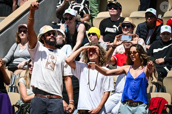 Joakim Noah, Jenaye Noah et Joalukas Noah - Concert de Yannick Noah lors des internationaux de France de Tennis de Roland Garros 2023 à Paris le 27 mai 2023. © Matthieu Mirville/Bestimage