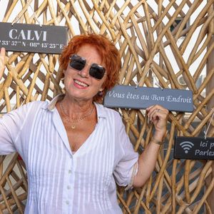 Exclusif - Rendez-vous avec Véronique Genest à l'hôtel Méditerranée de Calvi en Corse, France, le 13 juillet 2023. Véronique Genest est la directrice et fondatrice du Festival Corse En Scène 2023 qui se déroulera du 17 au 21 juillet prochain.