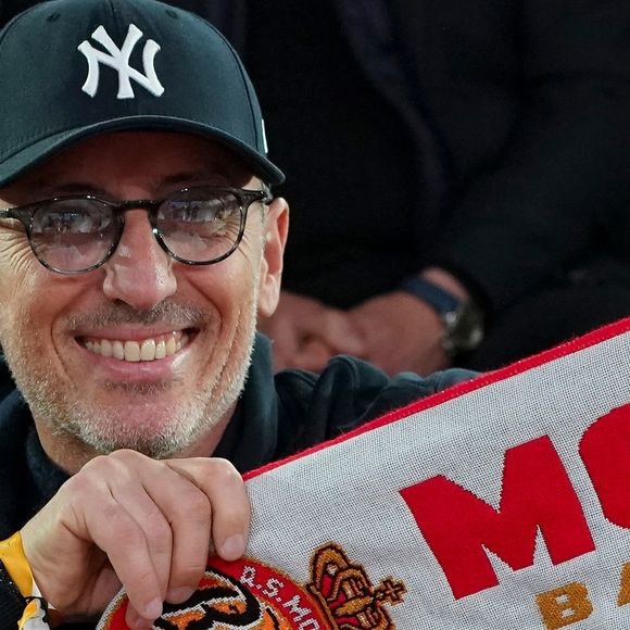 Gad Elmaleh lors du match de basketball d'Euroleague opposant l'AS Monaco au Real Madrid (98-74) à Monaco, le 19 janvier 2024. © Norbert Scanella/Panoramic/Bestimage