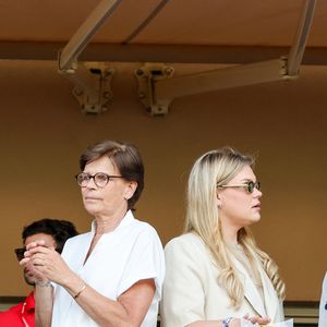 Pauline Ducruet, la princesse Stéphanie de Monaco, Camille Gottlieb et le prince Albert II de Monaco lors du match de football caritatif au stade Louis II de Monaco © Albuquerque/Bestimage