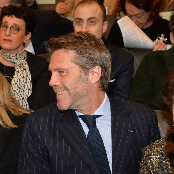 Le prince Emmanuel-Philibert de Savoie, sa femmme Clotilde Courau et La princesse Maria-Pia de Savoie lors de la cérémonie d'installation de F.Mitterrand à l'académie des Beaux-Arts à Paris, France, le 6 février 2020. Pour avoir bâti une œuvre avec des films, des émissions et des livres, l'ancien ministre de la Culture F.Mitterrand a été installé, sous la coupole de l'Académie des Beaux-Arts, accueillant en son sein l'inventeur "d'une manière nouvelle de raconter l'Histoire". Au sein de la section des créations artistiques dans le cinéma et l'audiovisuel, F.Mitterrand (72 ans), a été élu au fauteuil précédemment occupé par J.Moreau. L'ancien ministre rejoint l'Académie des Beaux-Arts pour ses talents de cinéaste, écrivain, animateur de télévision et réalisateur de documentaires historiques. © Veeren/Bestimage