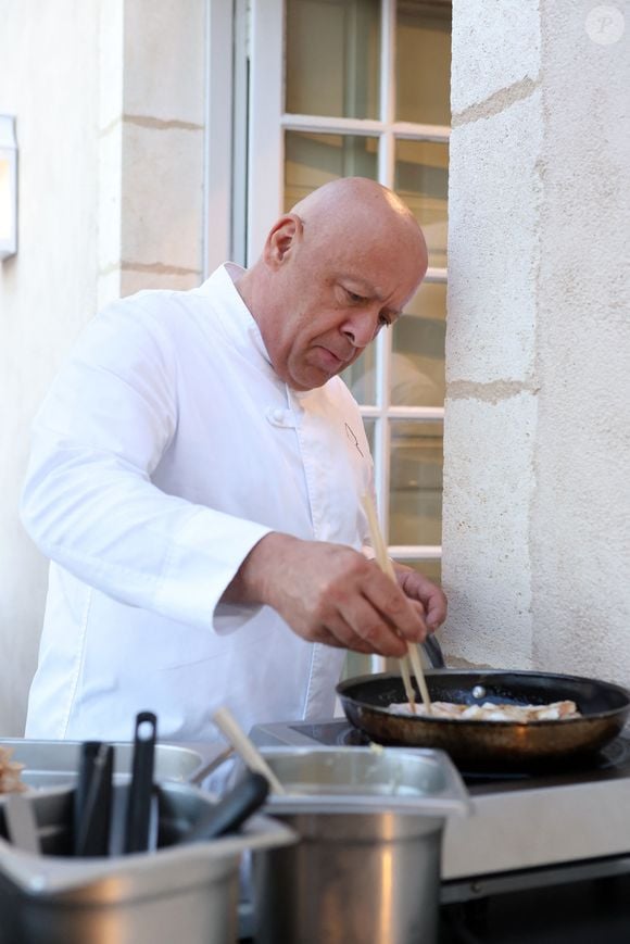 Le Chef Thierry Marx le 9 juillet 2023, au Restaurant Lalique - Château Lafaurie Peyraguey à Bommes en Gironde  pour la Soirée Caritative de l'association "Les amis du Chef Jérôme" du chef étoilé Jérôme Schilling.