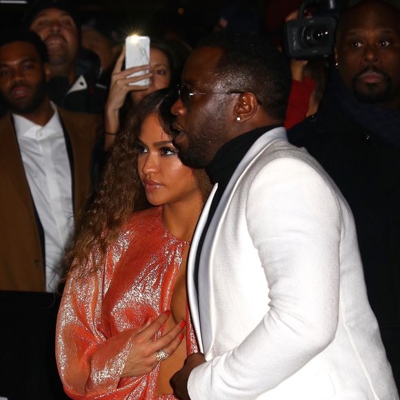 Cassie et son compagnon Sean Combs (Sean John, Puff Daddy, Puffy, Diddy, P. Diddy, Brother Love) arrivent à l'after party du 1OAK après la 60ème cérémonie des Grammy Awards au Madison Square Garden à New York le 28 janvier 2018. Backgrid USA / Bestimage