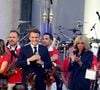Alors que le traditionnel rendez-vous musical a lieu le 21 juin, Emmanuel et Brigitte Macron ont choisi de devancer la date officielle...
Emmanuel et Brigitte Macron - Réception de la France Music Week au Palais de l'Elysée dans le cadre de la Fête de la Musique à Paris le 20 Juin 2025. © Dominique Jacovides/Bestimage
