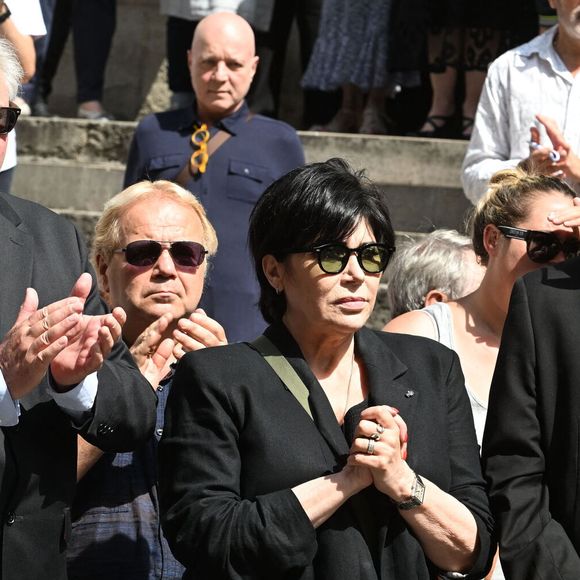Liane Foly - Obsèques de la chanteuse et pianiste française Marie-Paule Belle, en l'église Saint-Roch à Paris le 3 aout 2026. © Agence / Bestimage