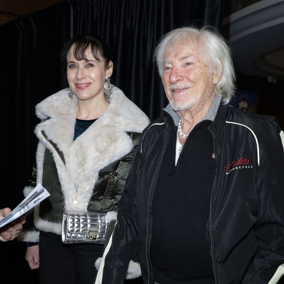 Hugues Aufray avec sa femme Muriel Mégevand à l'avant-première du film "Un parfait inconnu" au Grand Rex, le 15 janvier 2025. © Coadic Guirec/Bestimage