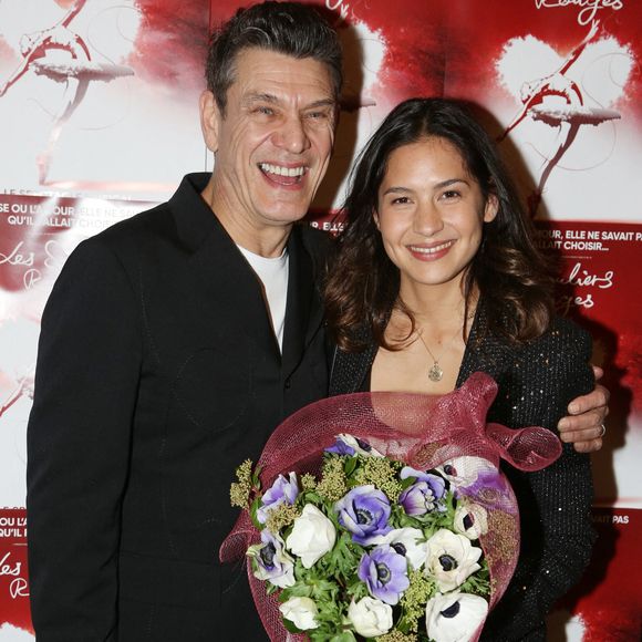 Marc Lavoine et Line Papin lors de la Générale de Presse du Spectacle de Marc Lavoine & Fabrice Aboulker "Les souliers rouges" a Paris, France, le 04 Février 2020. Photo par Jerome Domine/ABACAPRESS.COM