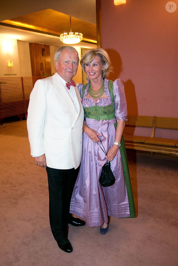 Wolfgang Porsche, Claudia Huebner - Représentation de "Fidelio" lors du festival de Salzbourg le 4 août 2015. Photo Press Service / BESTIMAGE