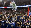 Nasser al-Khelaïfi (président du PSG), Luis Enrique, Luis Campos, Khvicha Kvaratkshelia,Gonçalo Ramos, Ousmane Dembélé, Marco Asensio, Kang-In Lee, Randal Kolo Muani, Senny Mayulu, Bradley Barcola, Ibrahim Mbaye, Gianluigi Donnarumma, Matvey Safonov, Lucas Lavallée, Arnau Tenas, Axel Tape, Noham Kamara, Achraf Hakimi, Presnel Kimpembe, Marquinhos, Lucas Hernandez, Nuno Mendes, Nordi Mukiele, Lucas Beraldo, Milan Skriniar, Yoram Zague, Joane Gadou, Naoufel El Hannach, Willian Pacho, Manuel Ugarte, Fabian Ruiz, Désiré Doué, Danilo Pereira, Vitinha, Gabriel Moscardo, Cher Ndour, Carlos Soler, Warren Zaïre-Emery, João Neves - Les joueurs du PSG célèbrent leur titre de Champion d'Europe au Parc Des Princes à Paris, le 1er juin 2025.
© Cyril Moreau/Bestimage